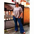 DARK BLUE RISE SLIM JEANS WOMEN'S - White